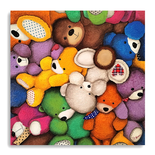 "Teddy Bears" acrylic on canvas 50x50 cm.